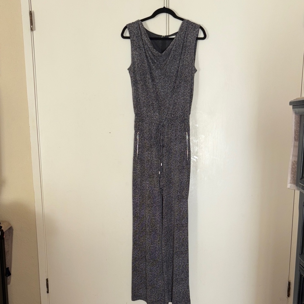 Calvin Klein Black and Gray Textured Dress
